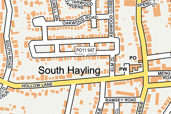 PO11 9AT map - OS OpenMap – Local (Ordnance Survey) PO11 9AT map - OS OpenMap – Local (Ordnance Survey)