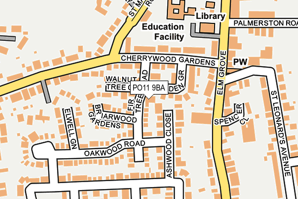 PO11 9BA map - OS OpenMap – Local (Ordnance Survey) PO11 9BA map - OS OpenMap – Local (Ordnance Survey)