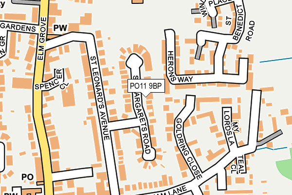 PO11 9BP map - OS OpenMap – Local (Ordnance Survey) PO11 9BP map - OS OpenMap – Local (Ordnance Survey)