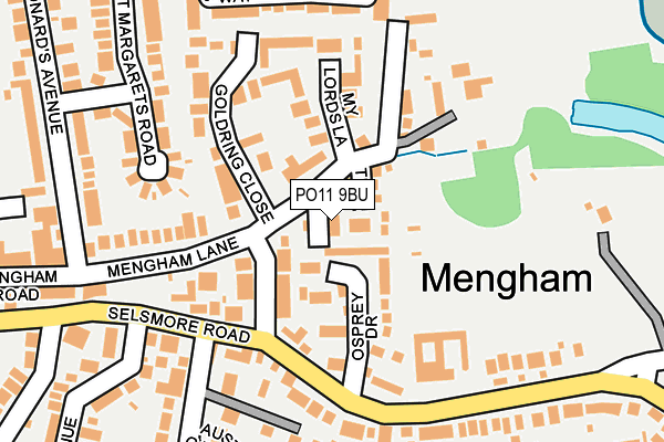 PO11 9BU map - OS OpenMap – Local (Ordnance Survey) PO11 9BU map - OS OpenMap – Local (Ordnance Survey)