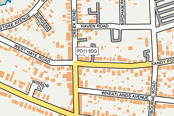 PO11 9DQ map - OS OpenMap – Local (Ordnance Survey)