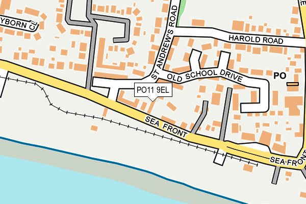 PO11 9EL map - OS OpenMap – Local (Ordnance Survey) PO11 9EL map - OS OpenMap – Local (Ordnance Survey)