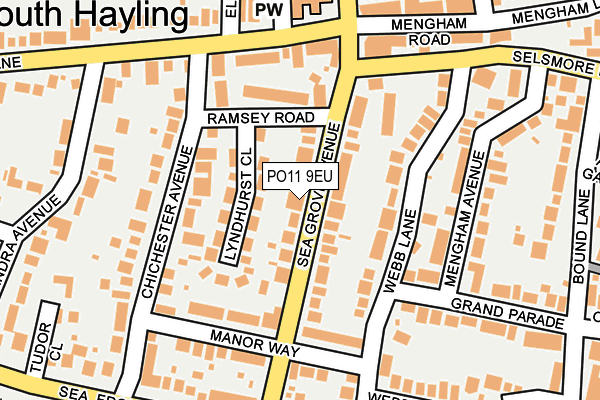 PO11 9EU map - OS OpenMap – Local (Ordnance Survey) PO11 9EU map - OS OpenMap – Local (Ordnance Survey)