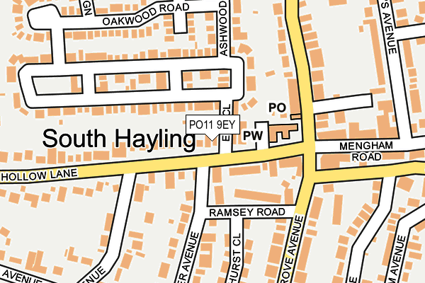 PO11 9EY map - OS OpenMap – Local (Ordnance Survey) PO11 9EY map - OS OpenMap – Local (Ordnance Survey)