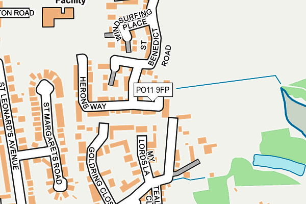 PO11 9FP map - OS OpenMap – Local (Ordnance Survey) PO11 9FP map - OS OpenMap – Local (Ordnance Survey)