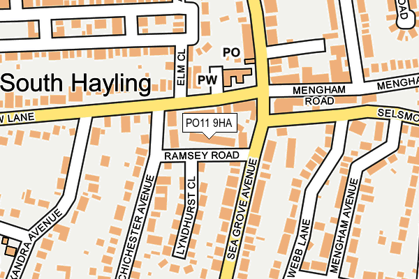 PO11 9HA map - OS OpenMap – Local (Ordnance Survey) PO11 9HA map - OS OpenMap – Local (Ordnance Survey)