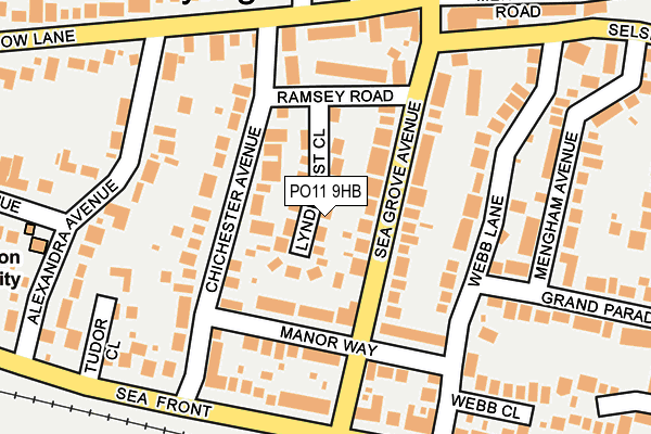 PO11 9HB map - OS OpenMap – Local (Ordnance Survey) PO11 9HB map - OS OpenMap – Local (Ordnance Survey)