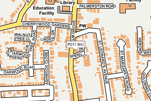 PO11 9HJ map - OS OpenMap – Local (Ordnance Survey) PO11 9HJ map - OS OpenMap – Local (Ordnance Survey)