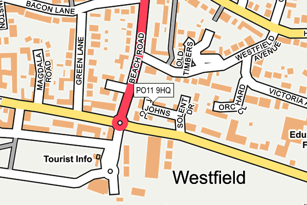 PO11 9HQ map - OS OpenMap – Local (Ordnance Survey) PO11 9HQ map - OS OpenMap – Local (Ordnance Survey)