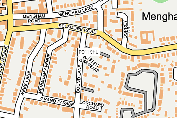 PO11 9HU map - OS OpenMap – Local (Ordnance Survey)