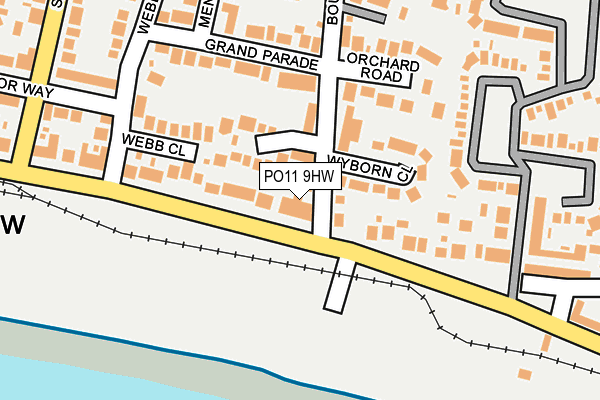 PO11 9HW map - OS OpenMap – Local (Ordnance Survey) PO11 9HW map - OS OpenMap – Local (Ordnance Survey)