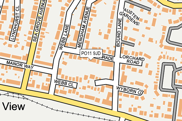 PO11 9JD map - OS OpenMap – Local (Ordnance Survey) PO11 9JD map - OS OpenMap – Local (Ordnance Survey)