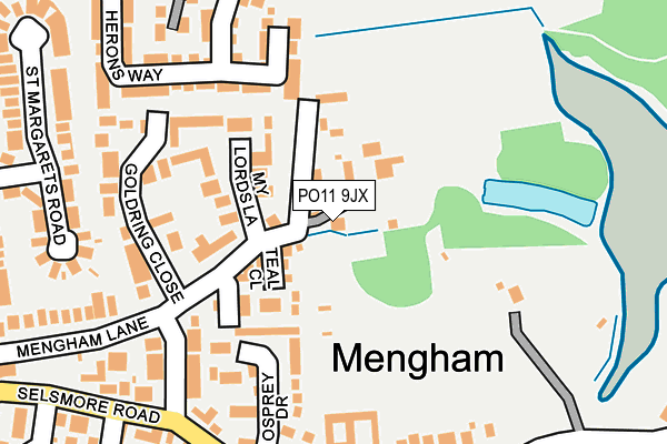 PO11 9JX map - OS OpenMap – Local (Ordnance Survey) PO11 9JX map - OS OpenMap – Local (Ordnance Survey)