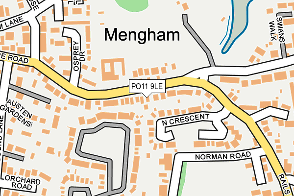 PO11 9LE map - OS OpenMap – Local (Ordnance Survey) PO11 9LE map - OS OpenMap – Local (Ordnance Survey)