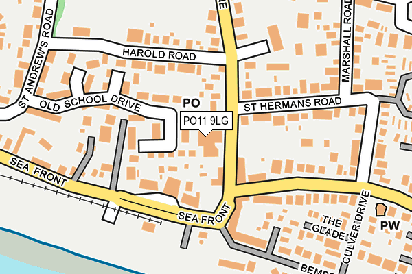 PO11 9LG map - OS OpenMap – Local (Ordnance Survey) PO11 9LG map - OS OpenMap – Local (Ordnance Survey)