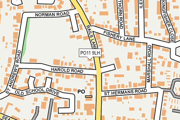 PO11 9LH map - OS OpenMap – Local (Ordnance Survey) PO11 9LH map - OS OpenMap – Local (Ordnance Survey)