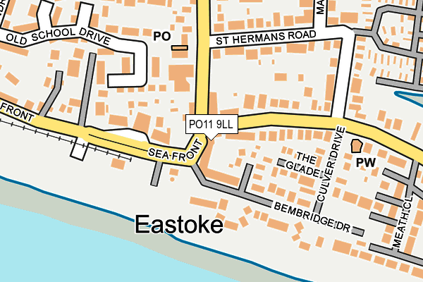 PO11 9LL map - OS OpenMap – Local (Ordnance Survey) PO11 9LL map - OS OpenMap – Local (Ordnance Survey)