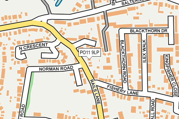 PO11 9LP map - OS OpenMap – Local (Ordnance Survey) PO11 9LP map - OS OpenMap – Local (Ordnance Survey)