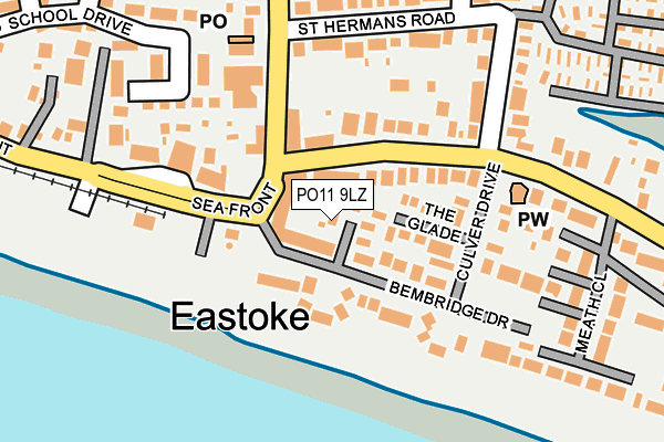 PO11 9LZ map - OS OpenMap – Local (Ordnance Survey) PO11 9LZ map - OS OpenMap – Local (Ordnance Survey)