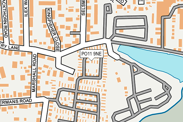 PO11 9NE map - OS OpenMap – Local (Ordnance Survey) PO11 9NE map - OS OpenMap – Local (Ordnance Survey)
