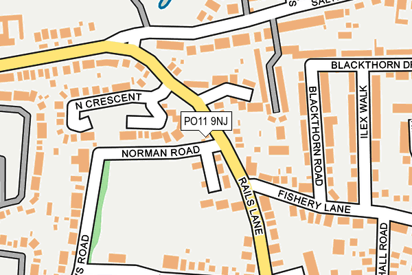 PO11 9NJ map - OS OpenMap – Local (Ordnance Survey) PO11 9NJ map - OS OpenMap – Local (Ordnance Survey)