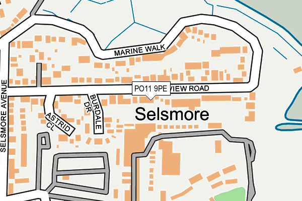 PO11 9PE map - OS OpenMap – Local (Ordnance Survey) PO11 9PE map - OS OpenMap – Local (Ordnance Survey)