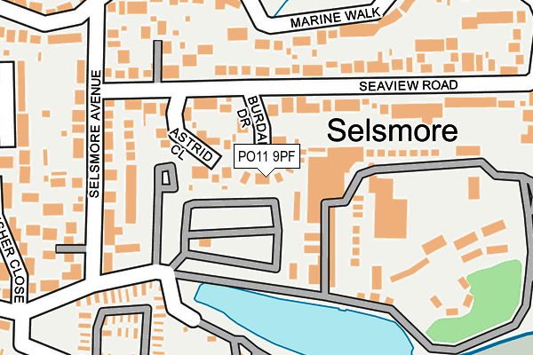 PO11 9PF map - OS OpenMap – Local (Ordnance Survey) PO11 9PF map - OS OpenMap – Local (Ordnance Survey)