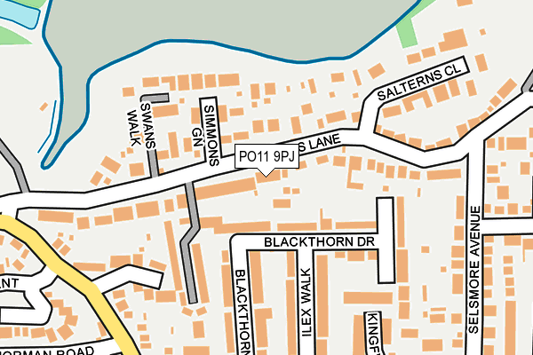 PO11 9PJ map - OS OpenMap – Local (Ordnance Survey) PO11 9PJ map - OS OpenMap – Local (Ordnance Survey)