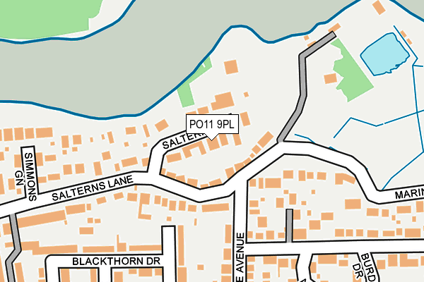 PO11 9PL map - OS OpenMap – Local (Ordnance Survey) PO11 9PL map - OS OpenMap – Local (Ordnance Survey)