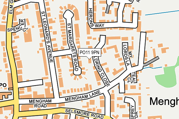 PO11 9PN map - OS OpenMap – Local (Ordnance Survey) PO11 9PN map - OS OpenMap – Local (Ordnance Survey)
