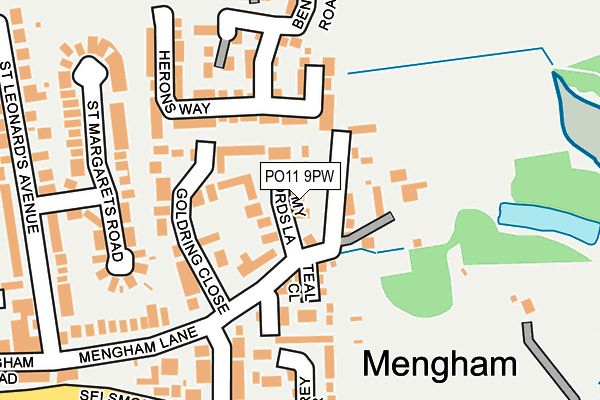 PO11 9PW map - OS OpenMap – Local (Ordnance Survey) PO11 9PW map - OS OpenMap – Local (Ordnance Survey)