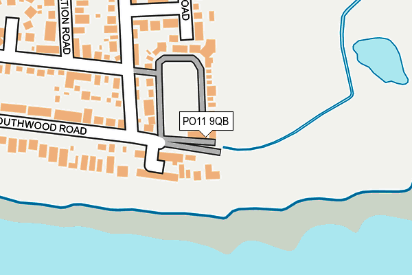 PO11 9QB map - OS OpenMap – Local (Ordnance Survey) PO11 9QB map - OS OpenMap – Local (Ordnance Survey)