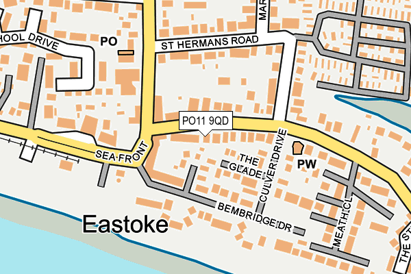PO11 9QD map - OS OpenMap – Local (Ordnance Survey) PO11 9QD map - OS OpenMap – Local (Ordnance Survey)