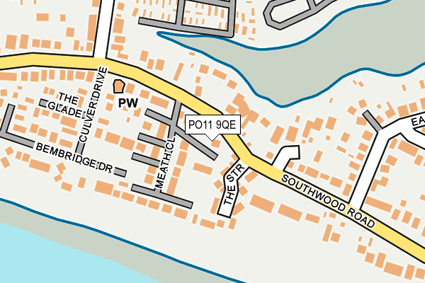 PO11 9QE map - OS OpenMap – Local (Ordnance Survey)