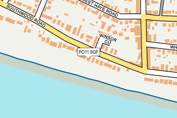 PO11 9QF map - OS OpenMap – Local (Ordnance Survey)