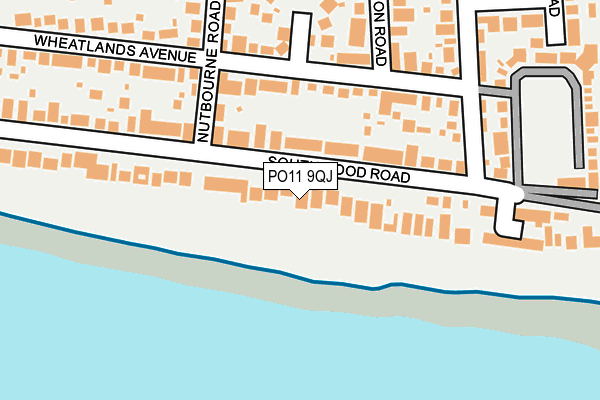 PO11 9QJ map - OS OpenMap – Local (Ordnance Survey) PO11 9QJ map - OS OpenMap – Local (Ordnance Survey)