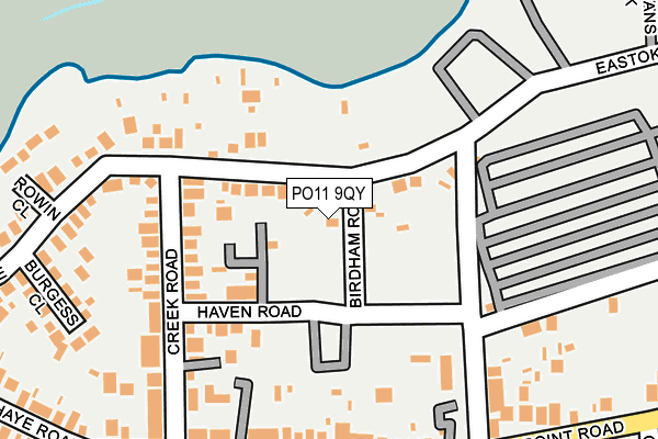 PO11 9QY map - OS OpenMap – Local (Ordnance Survey)