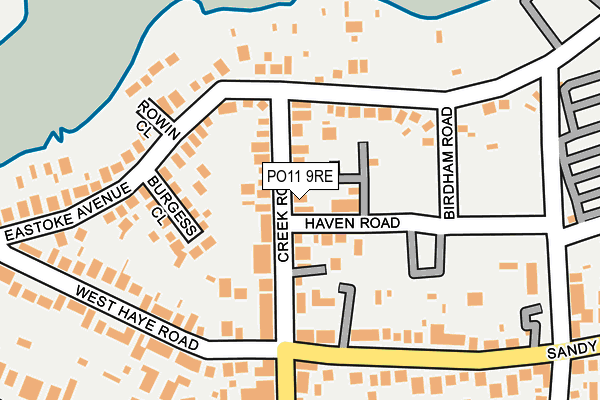 PO11 9RE map - OS OpenMap – Local (Ordnance Survey) PO11 9RE map - OS OpenMap – Local (Ordnance Survey)