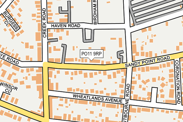 PO11 9RP map - OS OpenMap – Local (Ordnance Survey)
