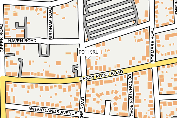 PO11 9RU map - OS OpenMap – Local (Ordnance Survey) PO11 9RU map - OS OpenMap – Local (Ordnance Survey)