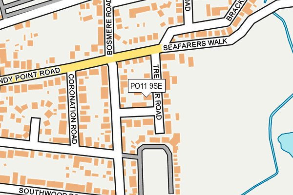 PO11 9SE map - OS OpenMap – Local (Ordnance Survey) PO11 9SE map - OS OpenMap – Local (Ordnance Survey)