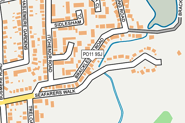 PO11 9SJ map - OS OpenMap – Local (Ordnance Survey) PO11 9SJ map - OS OpenMap – Local (Ordnance Survey)
