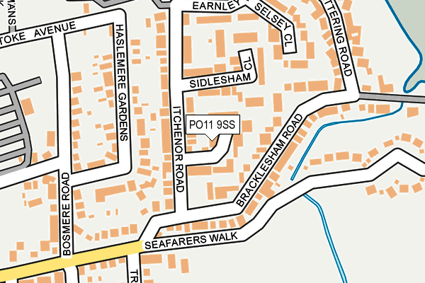 PO11 9SS map - OS OpenMap – Local (Ordnance Survey)
