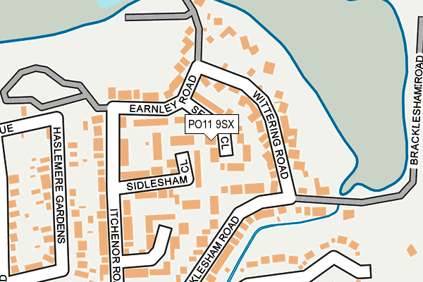 PO11 9SX map - OS OpenMap – Local (Ordnance Survey) PO11 9SX map - OS OpenMap – Local (Ordnance Survey)