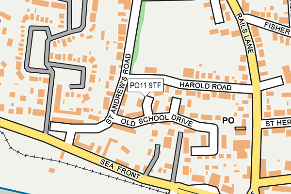 PO11 9TF map - OS OpenMap – Local (Ordnance Survey) PO11 9TF map - OS OpenMap – Local (Ordnance Survey)