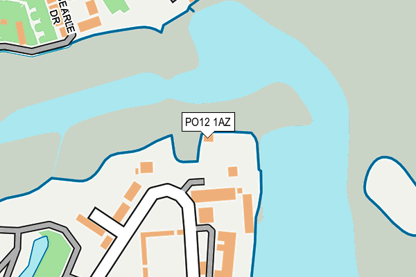 PO12 1AZ map - OS OpenMap – Local (Ordnance Survey)