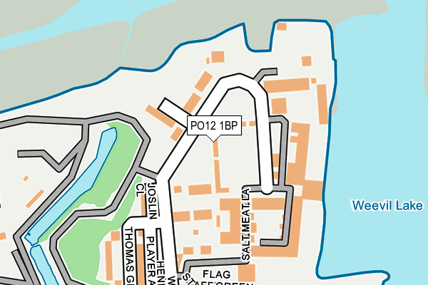 PO12 1BP map - OS OpenMap – Local (Ordnance Survey) PO12 1BP map - OS OpenMap – Local (Ordnance Survey)