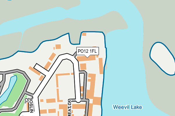 PO12 1FL map - OS OpenMap – Local (Ordnance Survey) PO12 1FL map - OS OpenMap – Local (Ordnance Survey)