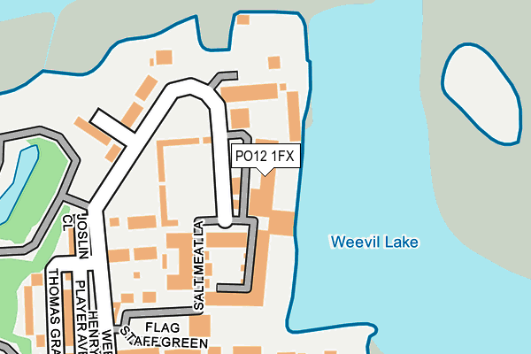 PO12 1FX map - OS OpenMap – Local (Ordnance Survey) PO12 1FX map - OS OpenMap – Local (Ordnance Survey)