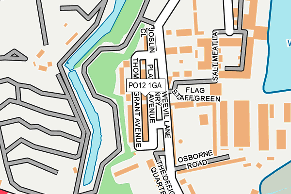 PO12 1GA map - OS OpenMap – Local (Ordnance Survey) PO12 1GA map - OS OpenMap – Local (Ordnance Survey)